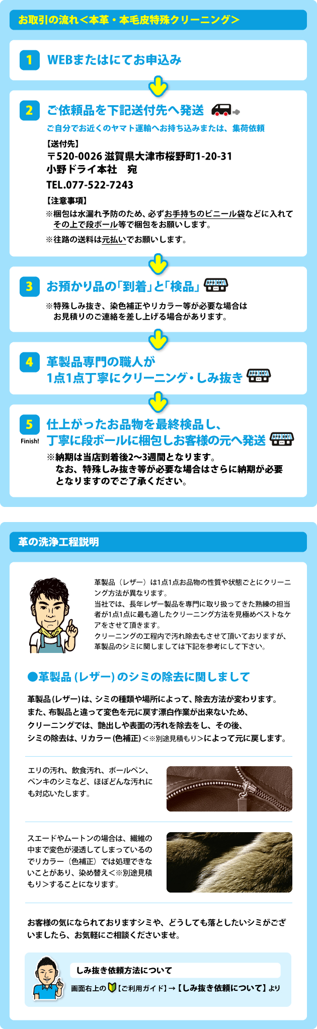 本革・毛皮特殊クリーニング_牛革・羊革・豚革