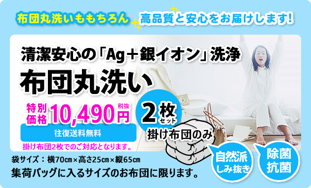 布団丸洗い 2枚